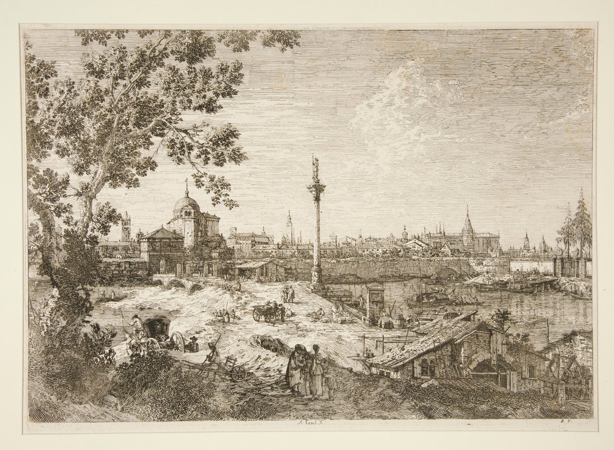 Imaginary View of Padua, from the series Vedute (Views) by Canaletto (Giovanni Antonio Canal)