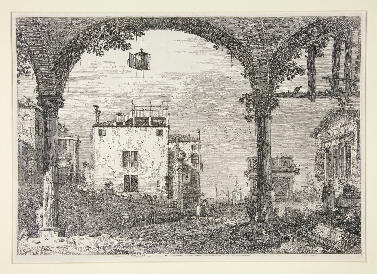 The Portico with the Lantern, from the series Vedute (Views) by Canaletto (Giovanni Antonio Canal)