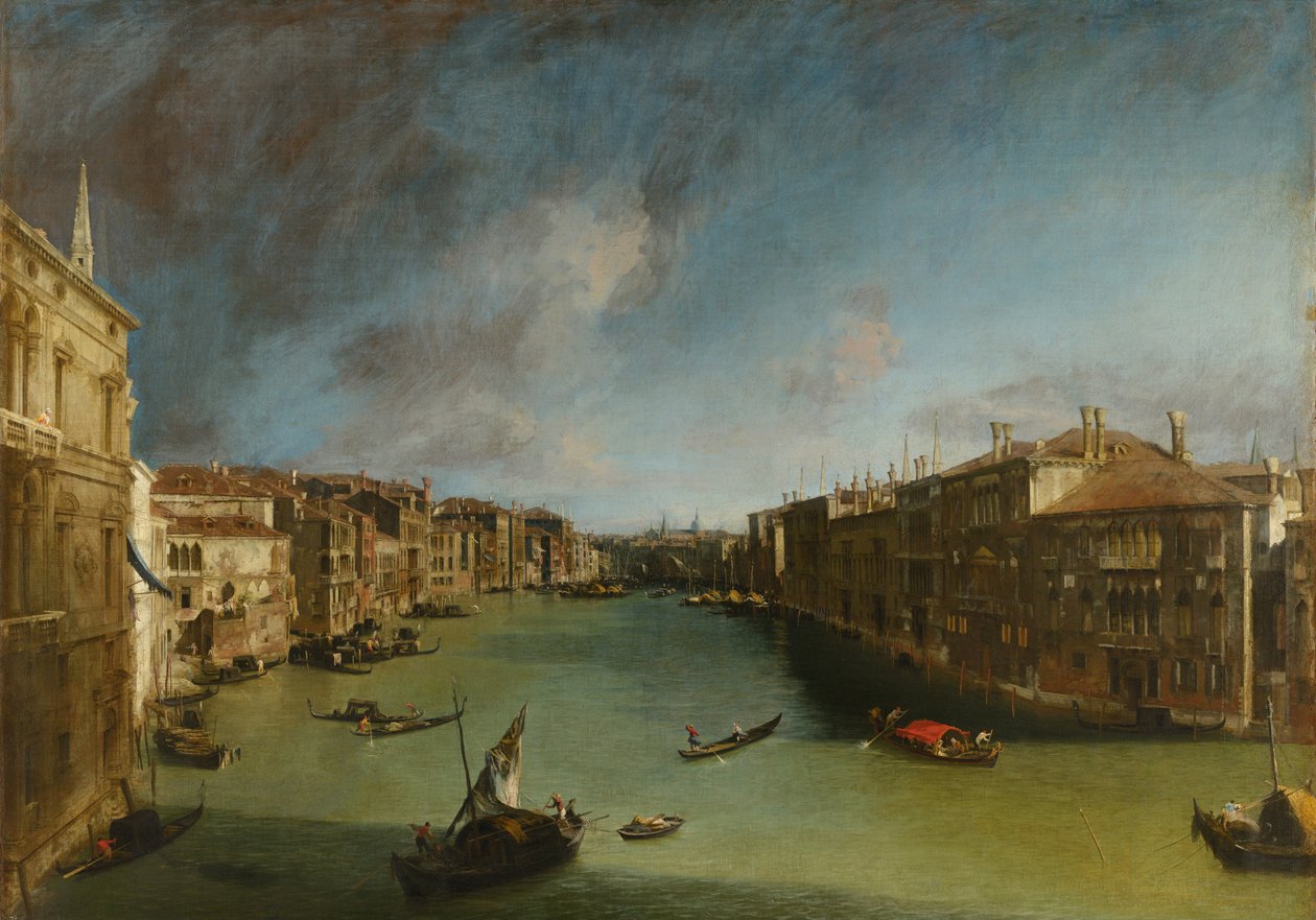 Grand Canal from Palazzo Balbi towards the Rialto by Canaletto