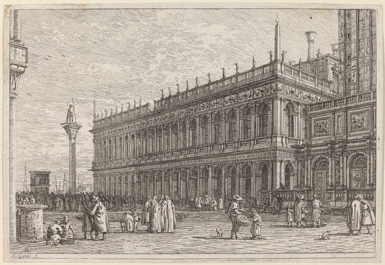 The Library by Canaletto