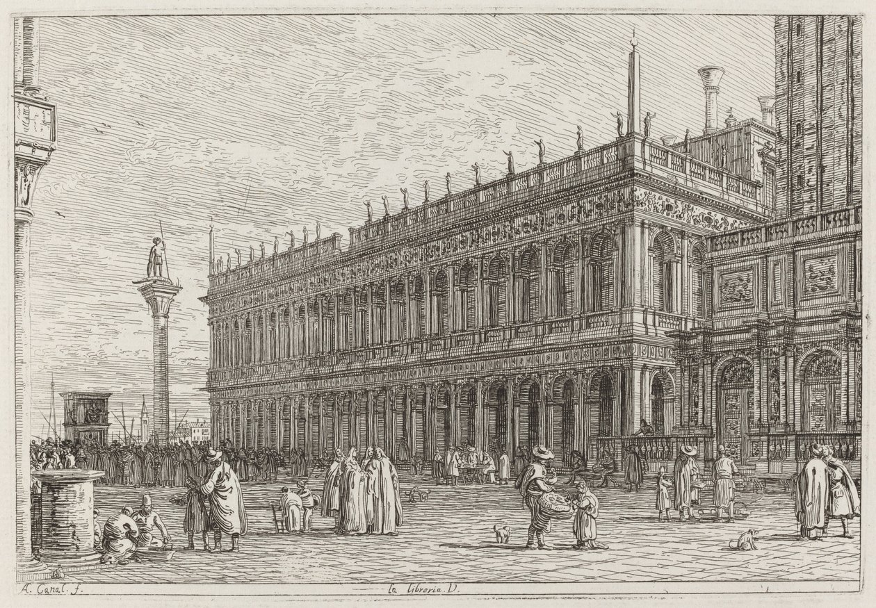 The Library. V. [upper left], in or before 1742 by Canaletto