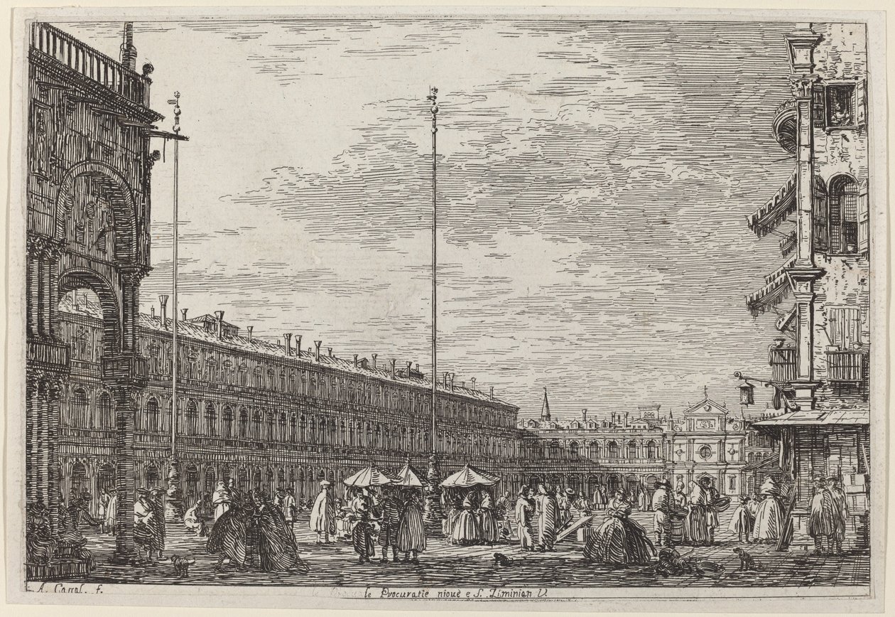 Le Procuratie niove e S. Ziminian V. by Canaletto