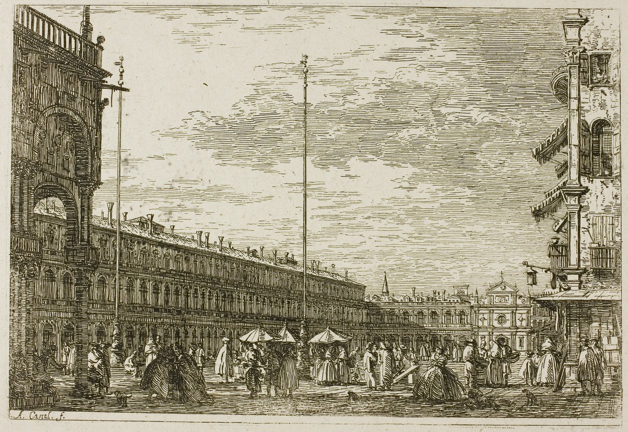 Le Procuratie Niove and S. Ziminian V, from Vedute by Canaletto