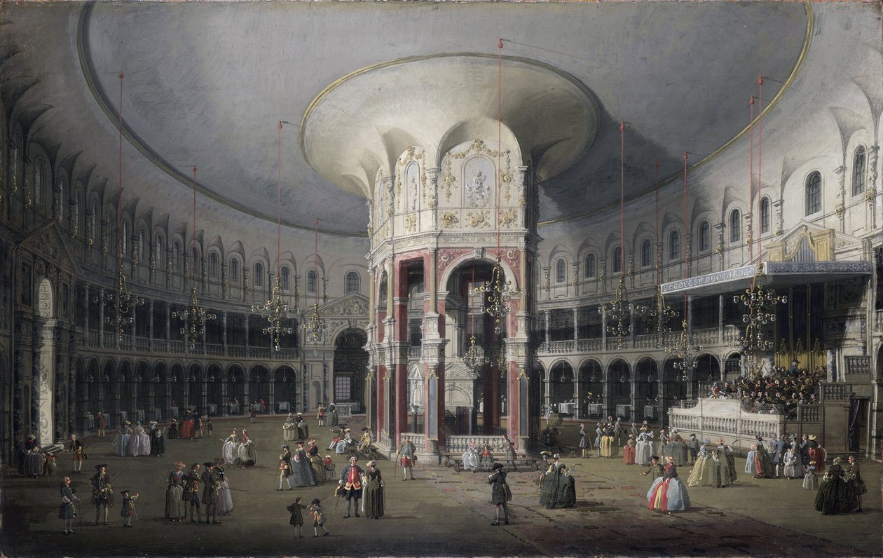Interior of the Rotunda at Ranelagh by Canaletto