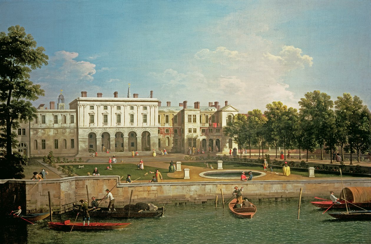 Old Somerset House from the River Thames by Giovanni Antonio Canal