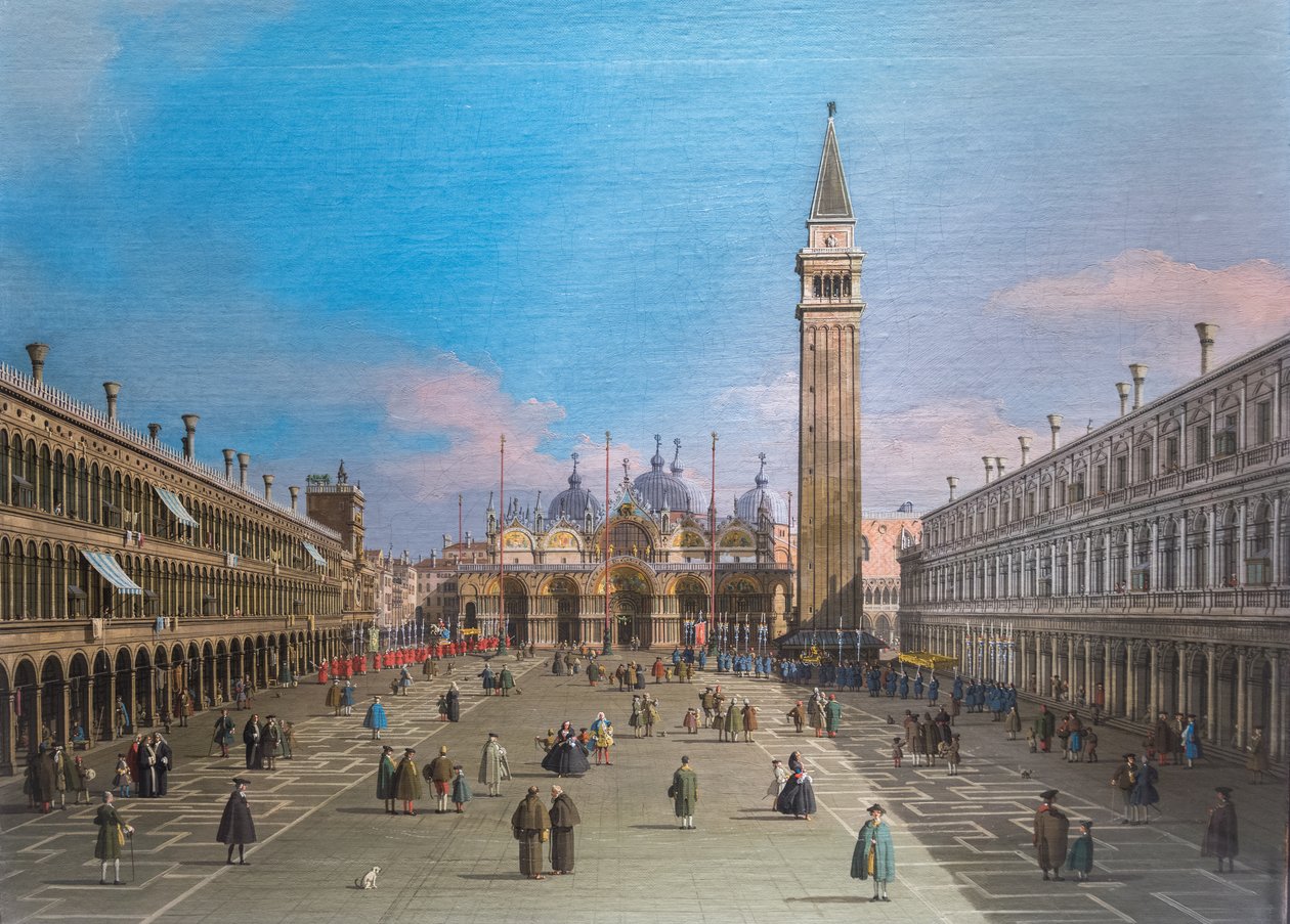 Piazza San Marco with the Basilica, Venice by Canaletto