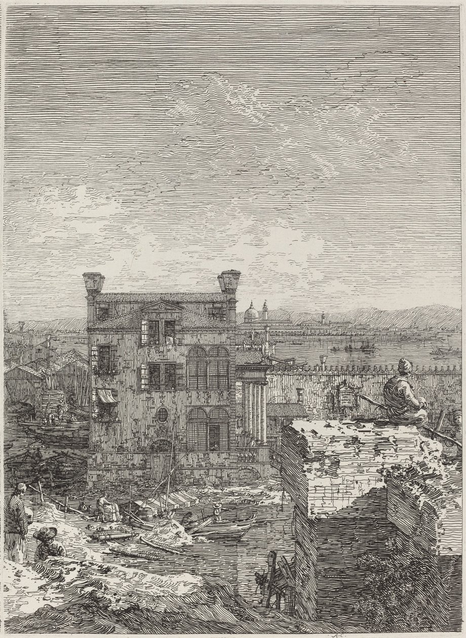 The House with the Peristyle (Right) by Canaletto