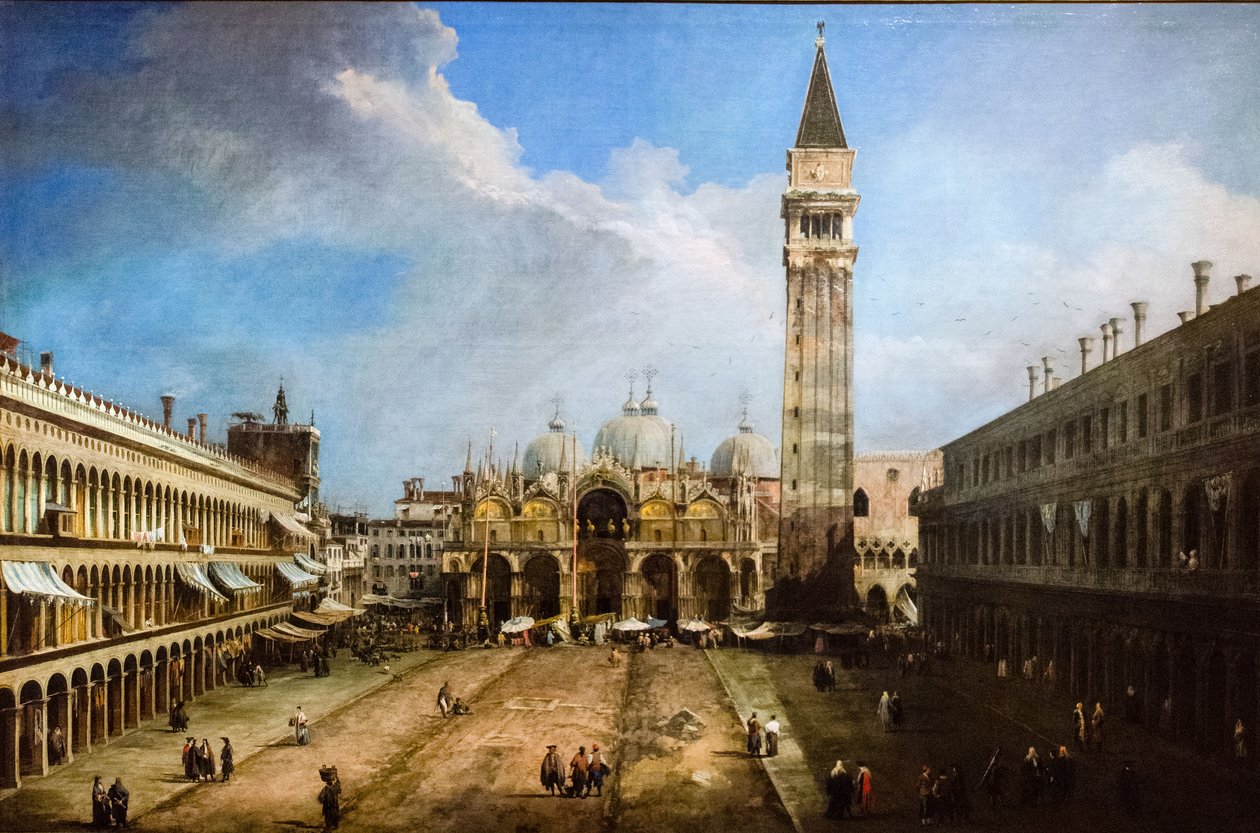 The Piazza San Marco in Venice by Canaletto