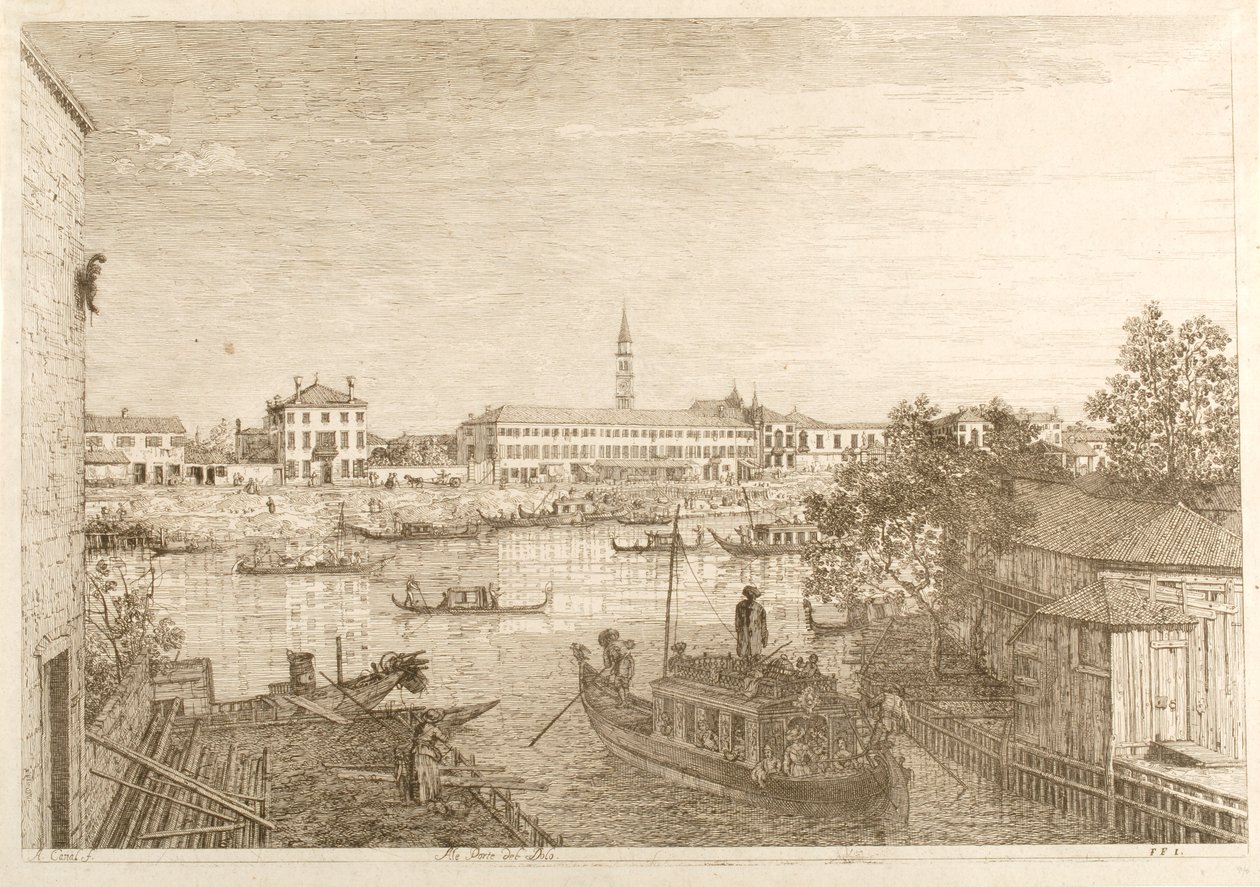 The Port of Dolo, from the series “Views” by Canaletto