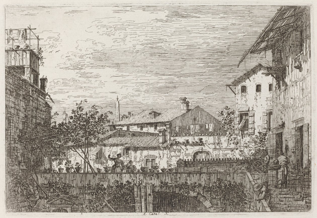 The Terrace, c. 1735-1746 by Canaletto