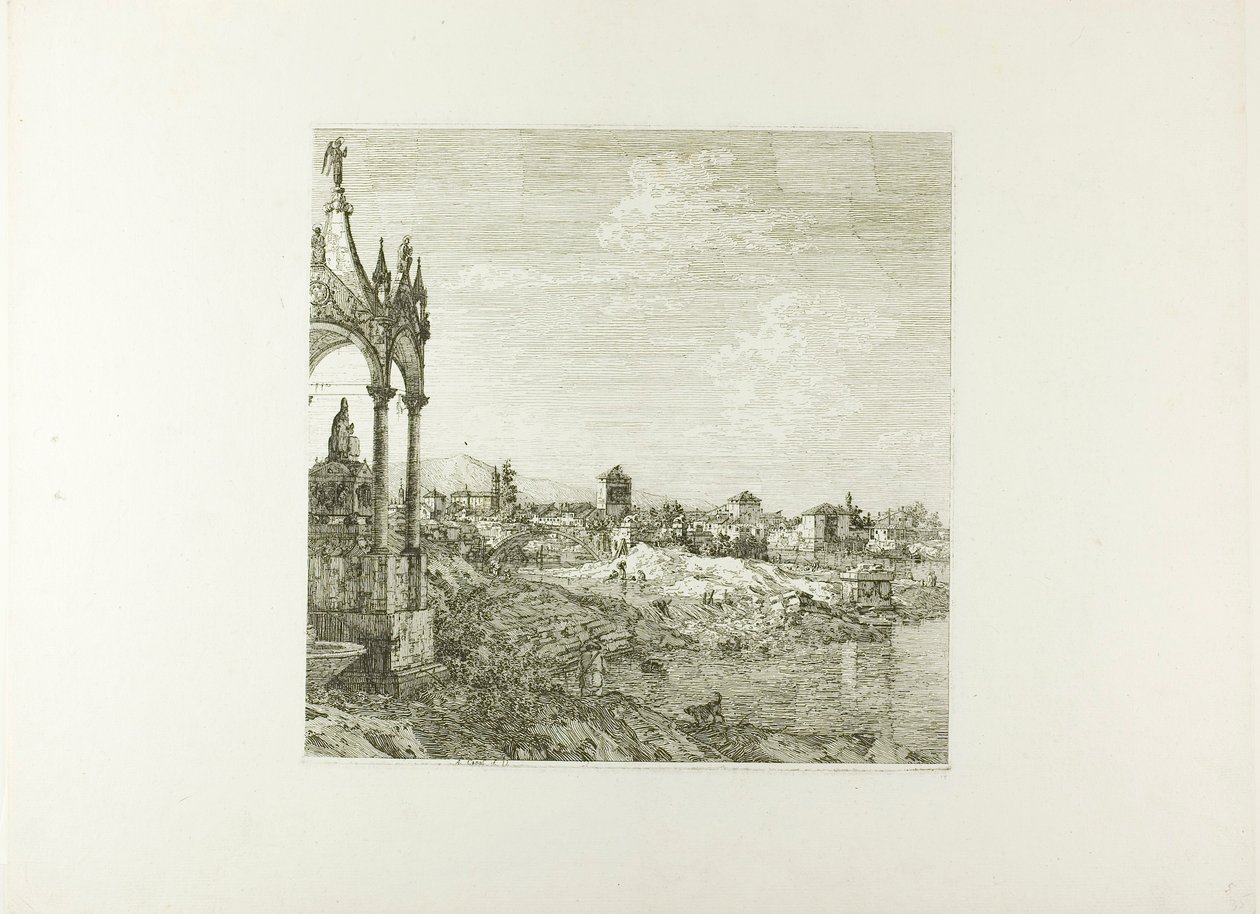View of a Town with a Bishop