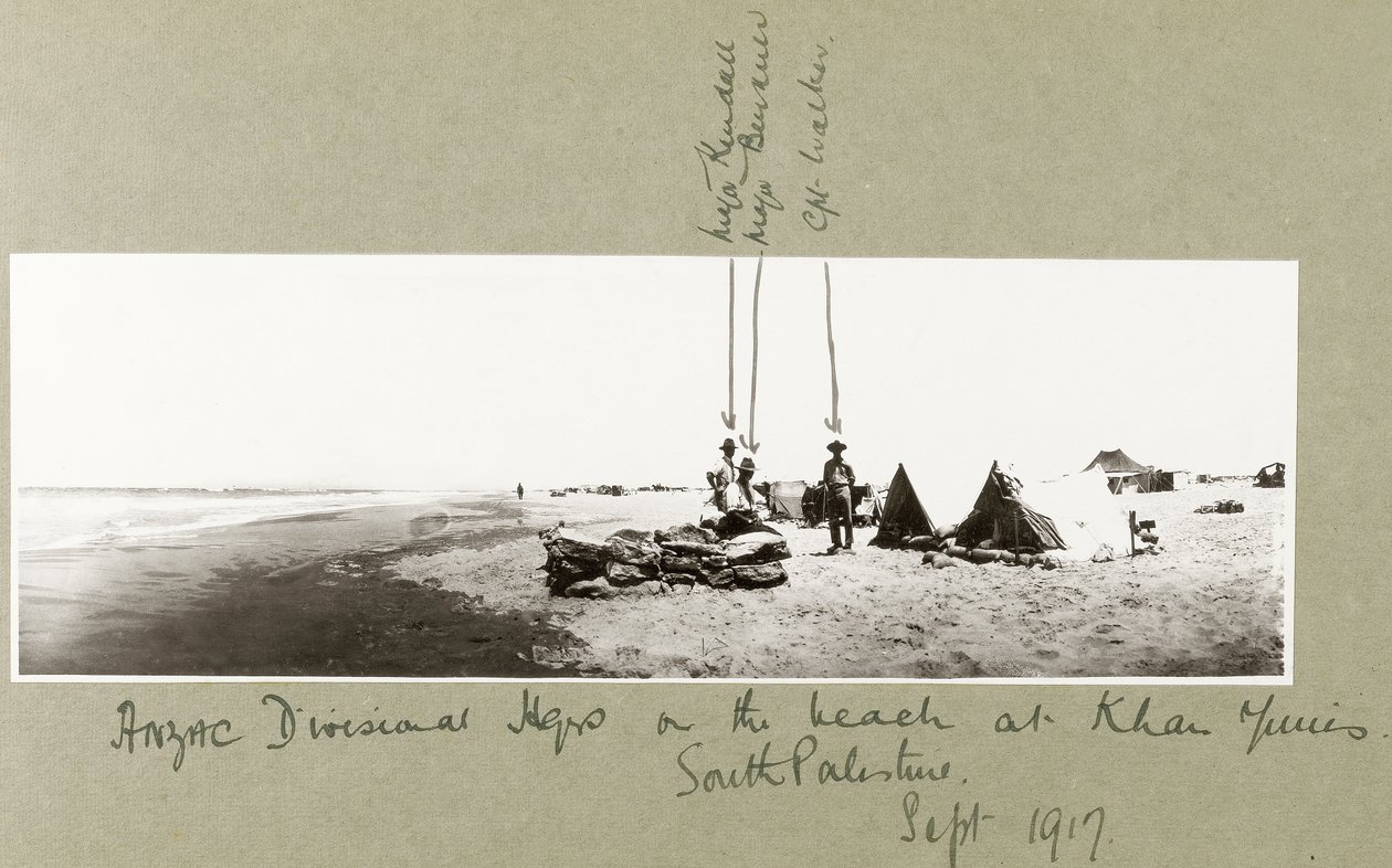ANZAC Divisional Majors on the Beach at Khan Yunis, September 1917 by Capt. Arthur Rhodes