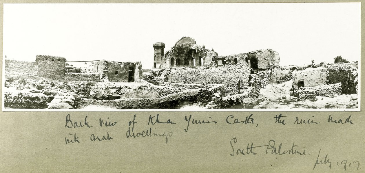 Back View of Khan Yunis Castle, South Palestine, July 1917 by Capt. Arthur Rhodes