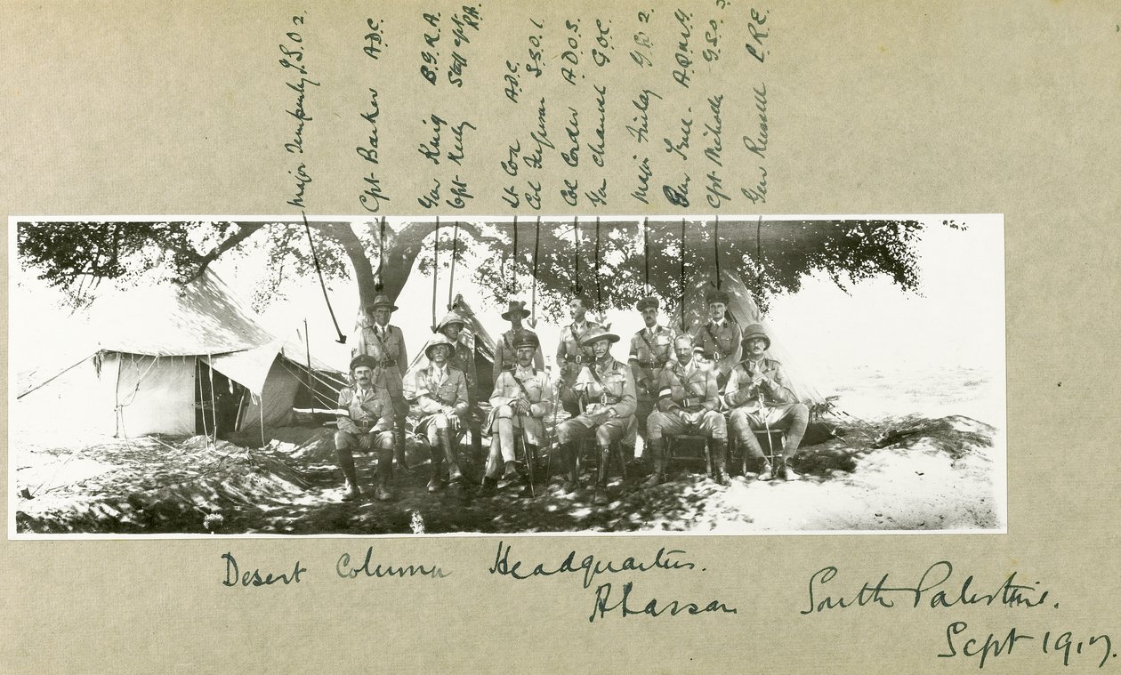 Desert Column Headquarters at Abassan, South Palestine, September 1917 by Capt. Arthur Rhodes