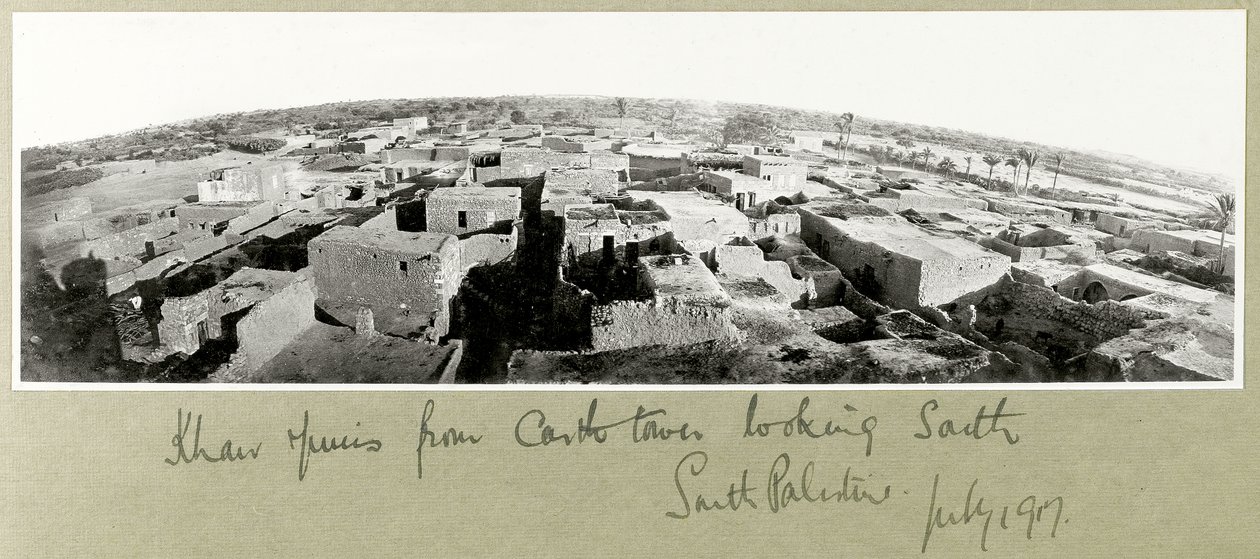 Khan Yunis from the Castle Tower, South Palestine, July 1917 by Capt. Arthur Rhodes
