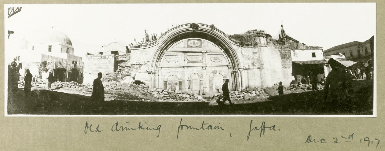 Old drinking fountain, Jaffa, 2nd December 1917 by Capt. Arthur Rhodes