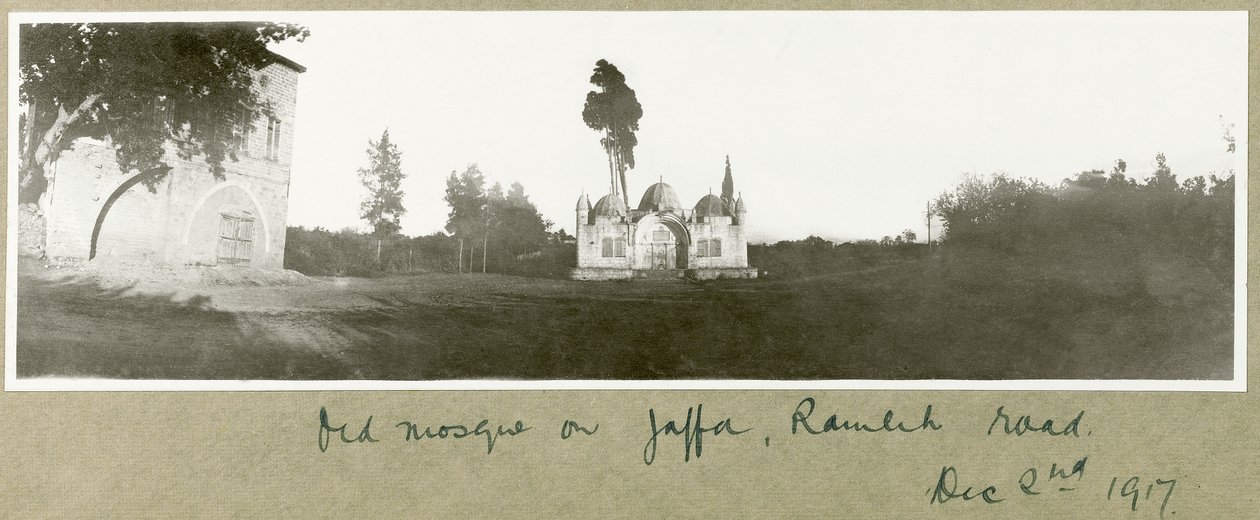 Old mosque on Ramleh Road, Jaffa, 2nd December 1917 by Capt. Arthur Rhodes