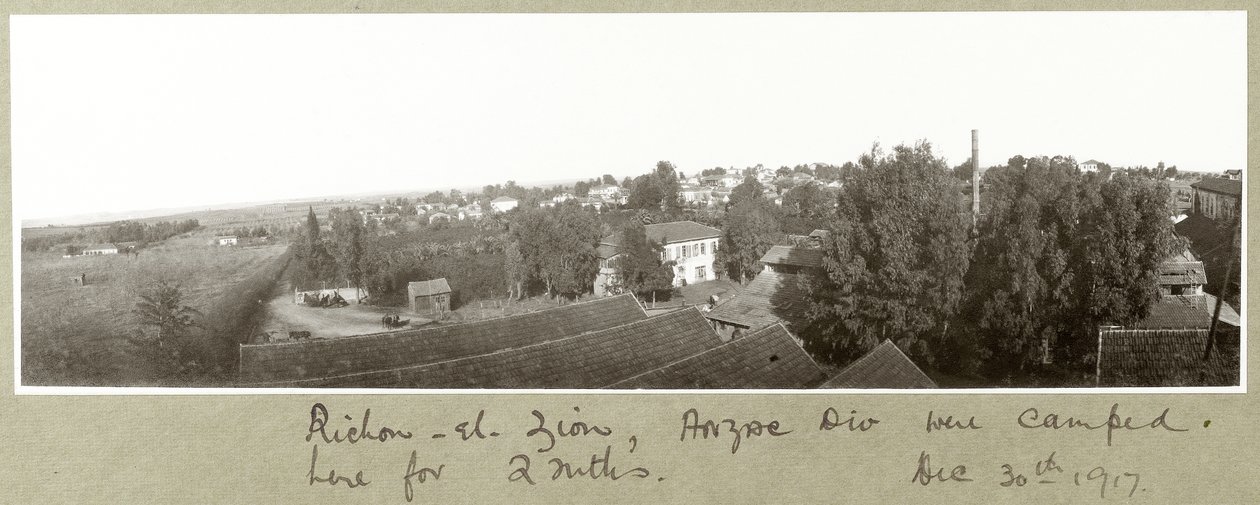 Richon-el-Zion, 30th December 1917 by Capt. Arthur Rhodes