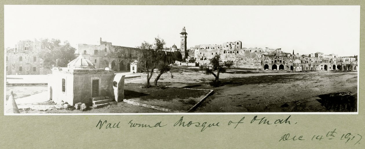 Wall around the Mosque of Omah, 14th December 1917 by Capt. Arthur Rhodes