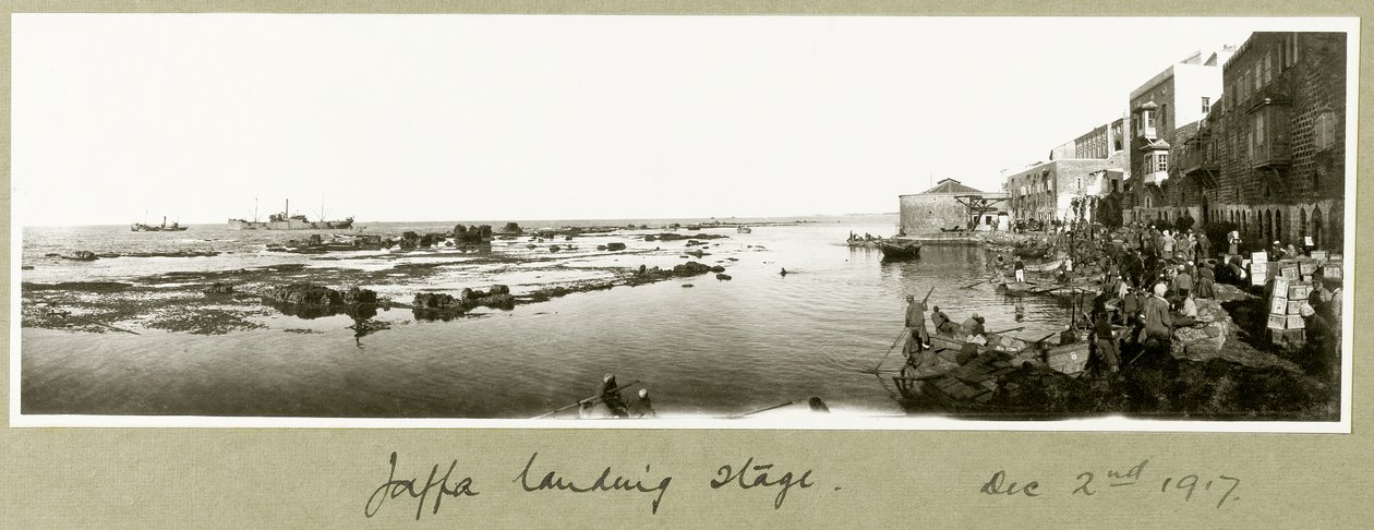 Jaffa Landing Stage, 2nd December 1917 by Capt. Arthur Rhodes