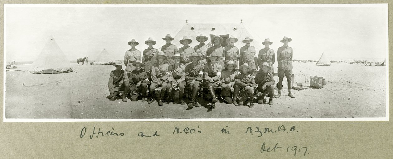 Officers and NCOs in N.Z.M.A.A., October 1917 by Capt. Arthur Rhodes