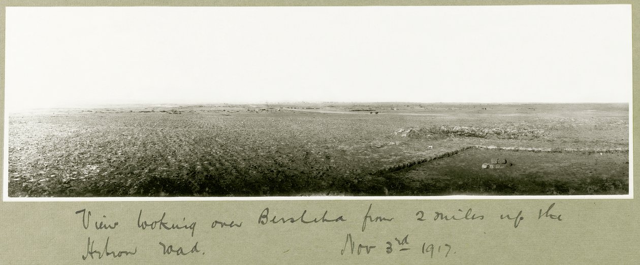 View Looking Over Beersheba from Two Miles Up Hebron Road, 3rd November 1917 by Capt. Arthur Rhodes