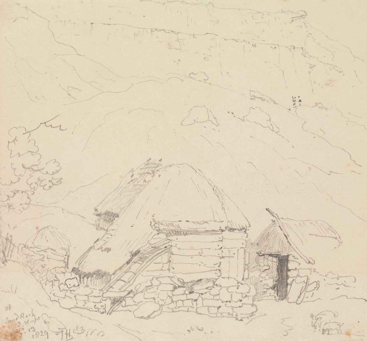 At Sandrock, Isle of Wight, 13 August 1829 by Capt. Thomas Hastings
