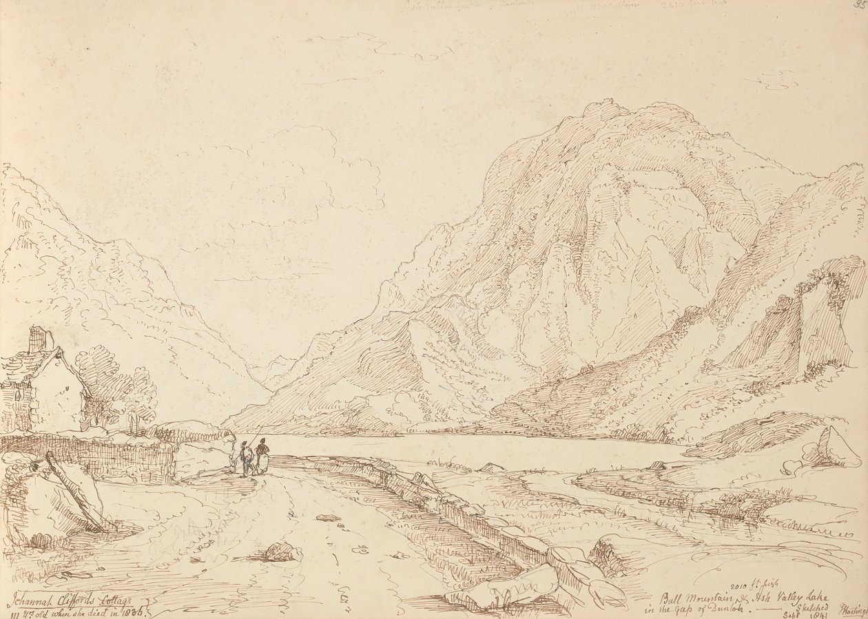 Bull Mountain and Ash Valley Lake in the Gap of Dunloh, September 1841 by Capt. Thomas Hastings