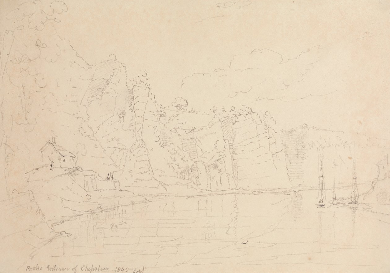 Entrance of Chepstow, September 1845 by Capt. Thomas Hastings