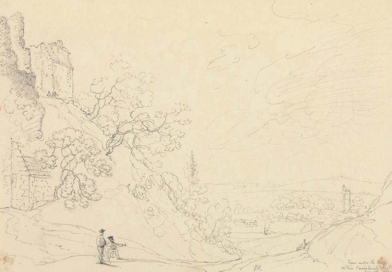 From under the Keep within Carisbrooke Castle, 18 May 1829 by Capt. Thomas Hastings