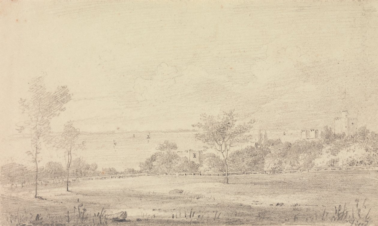Landscape with Castle in the Distance, Isle of Wight by Capt. Thomas Hastings