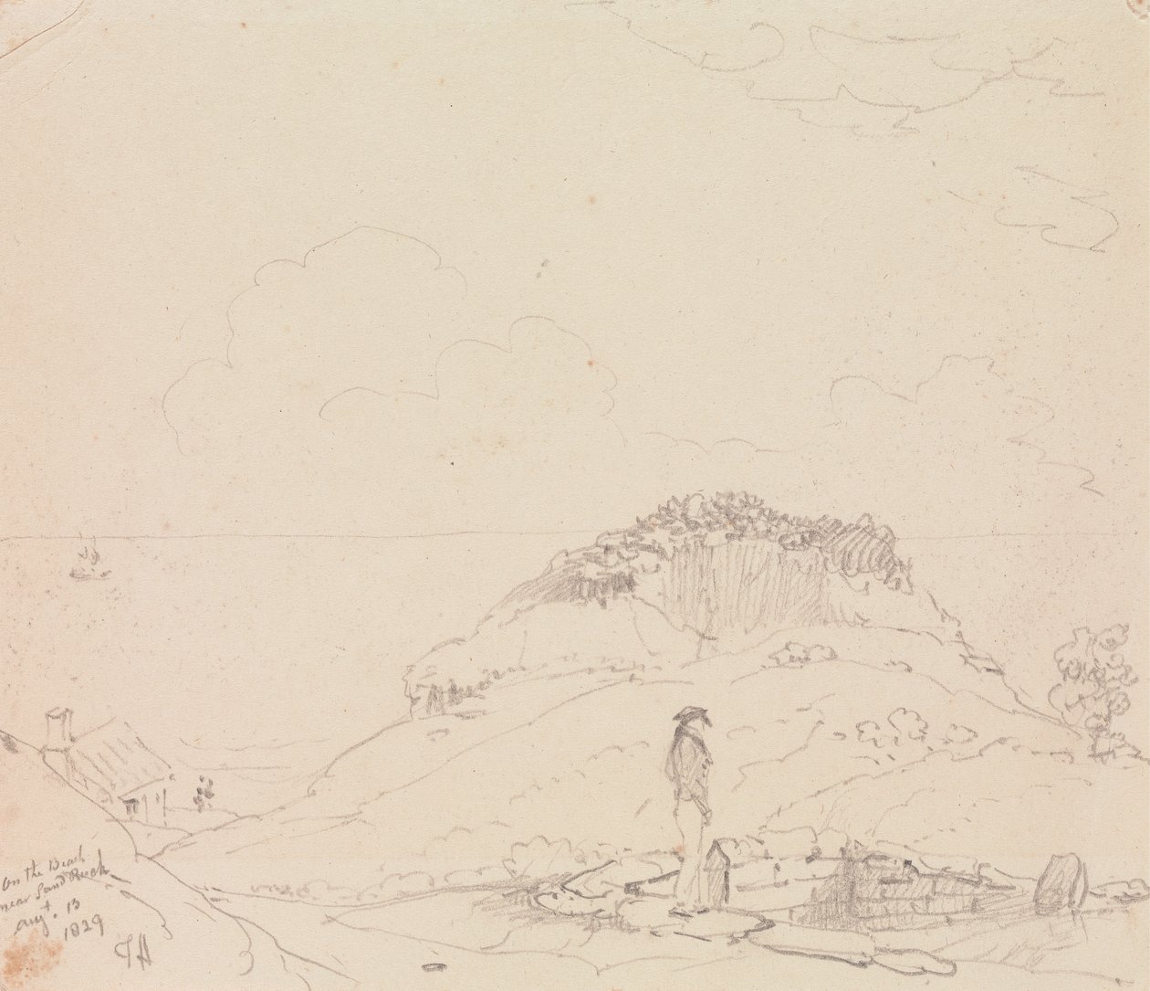 On the Beach near Sandrock, 13 August 1829 by Capt. Thomas Hastings
