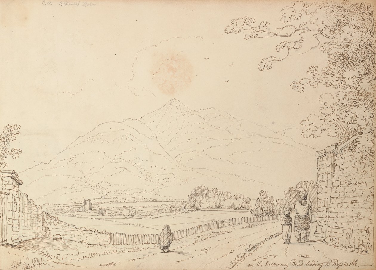 On the Killarney Road Leading to Ross Castle, 4 September 1841 by Capt. Thomas Hastings