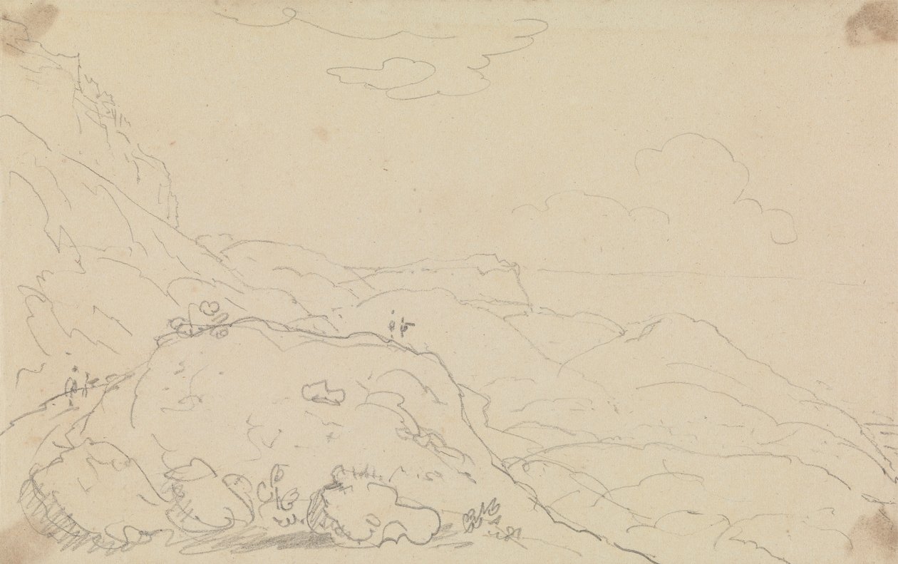 Sketch of Cliff and Hills near the Shore by Capt. Thomas Hastings