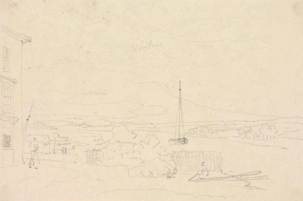 Sketch of a River Landscape, Isle of Wight by Capt. Thomas Hastings
