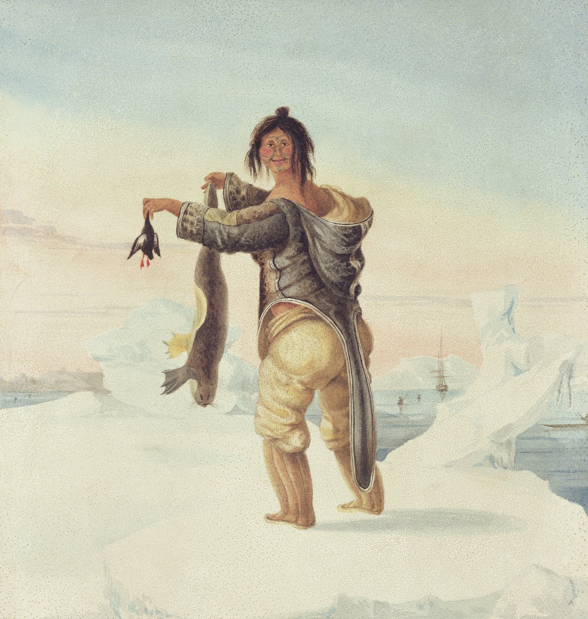 An Esquimaux of the Savage Islands, 1821 by Captain George Francis Lyon