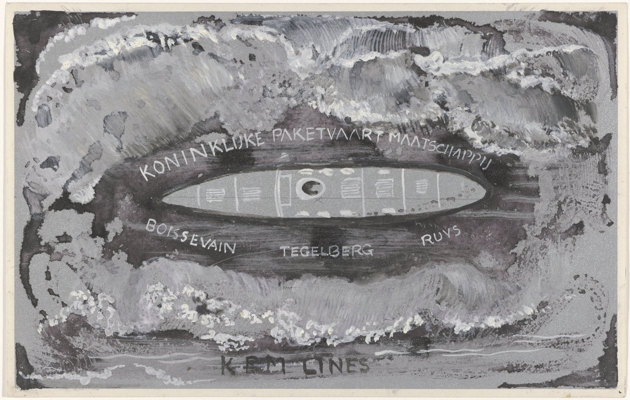 Design for the Royal Packet Navigation Company Vignette by Carel Adolph Lion Cachet