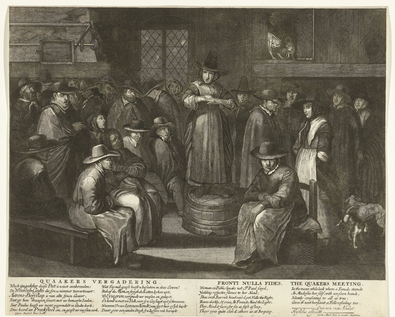 Caricature of the English Quakers, ca. 1656 by Carel Allard