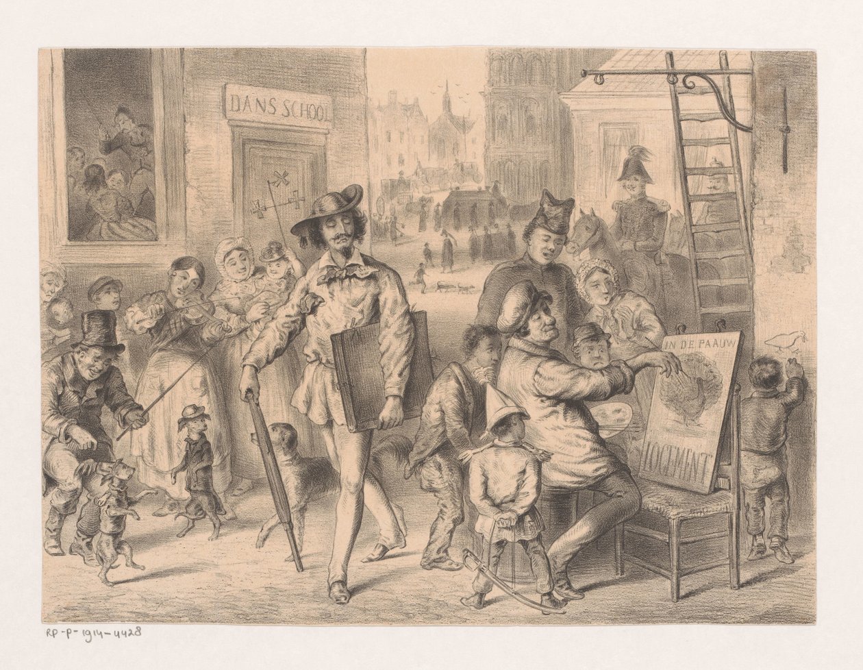 Artist Walking on the Street by Carel Christiaan Antony Last (attributed to)