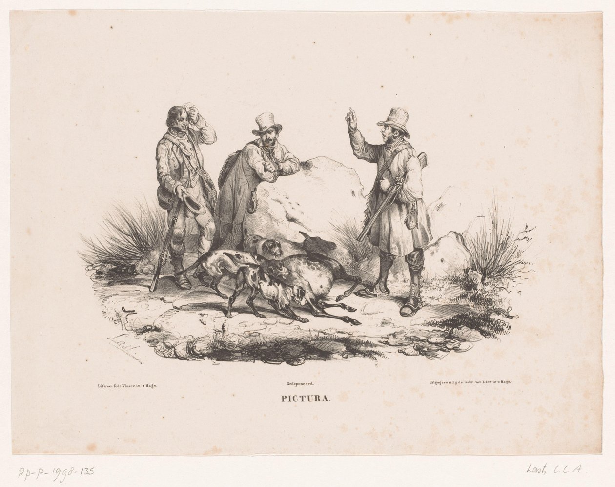 Resting Hunters by Carel Christiaan Antony Last