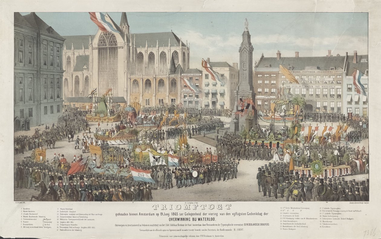 Triumphal Procession Held in Amsterdam on June 19, 1865, on the Occasion of the Fiftieth Anniversary of the Victory at Waterloo by Carel Christiaan Antony Last