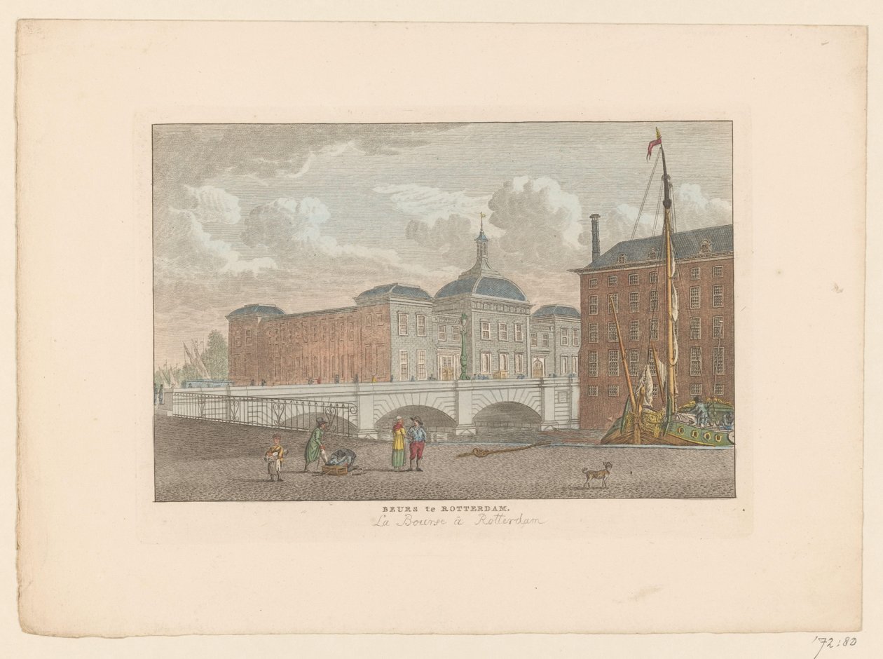 View of the Stock Exchange in Rotterdam by Carel Frederik Bendorp (I)