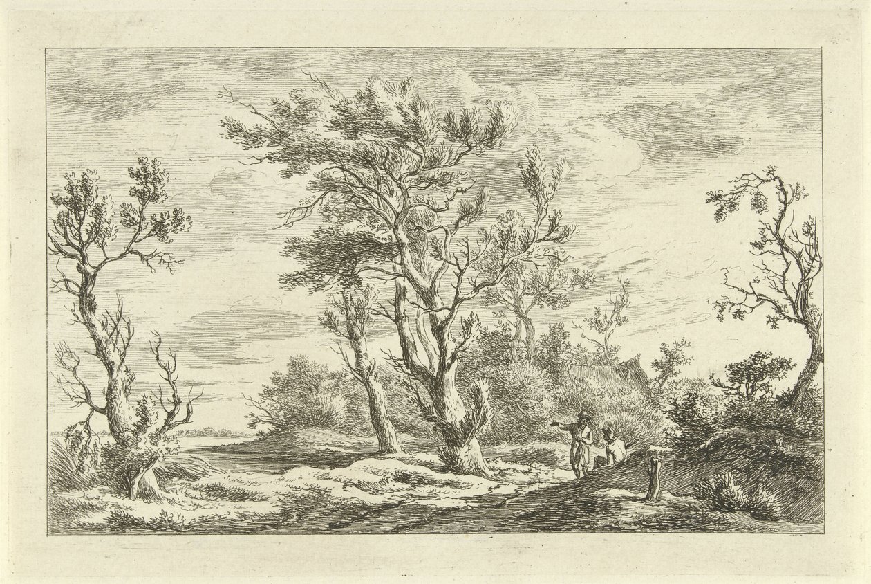 Travelers in a Landscape by Carel Lodewijk Hansen