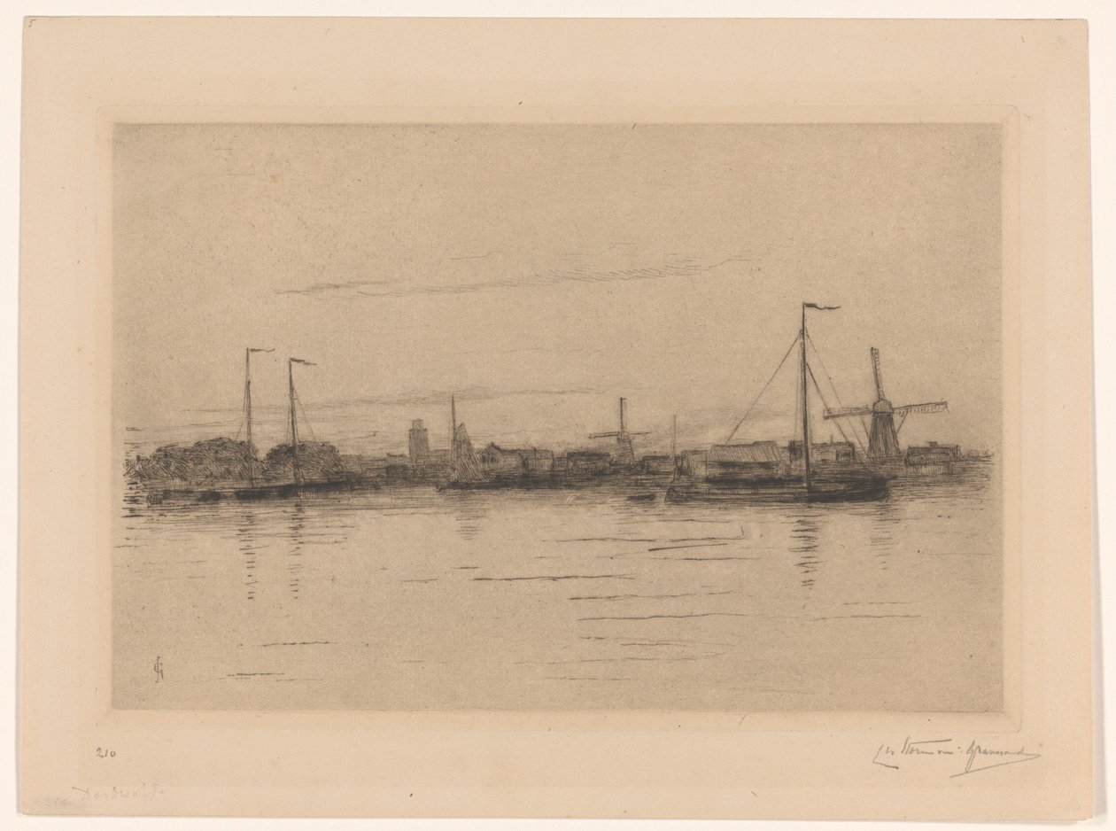 View of Dordrecht by Carel Nicolaas Storm van 