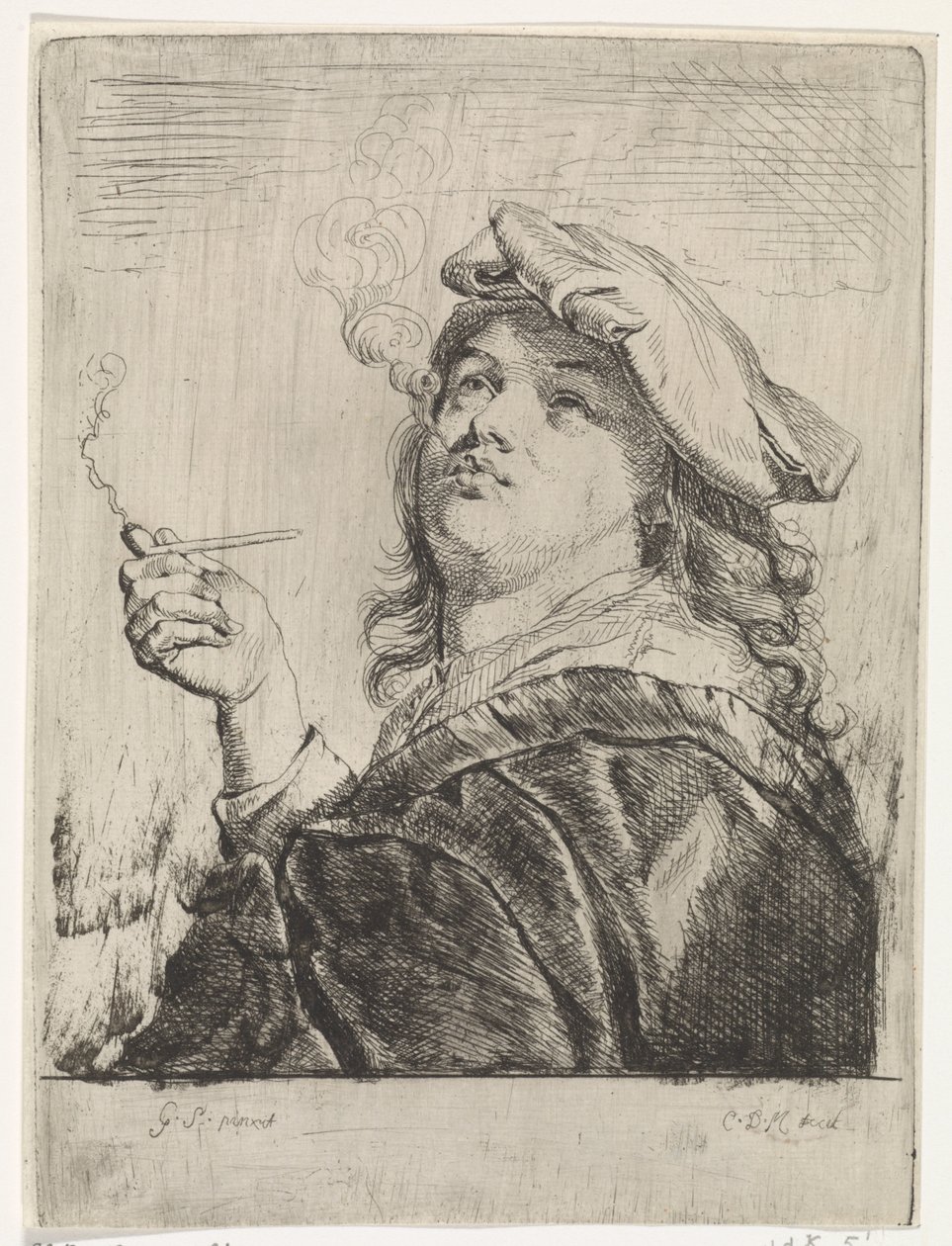 Smoker with a Pipe in Hand by Carel de Moor (II)