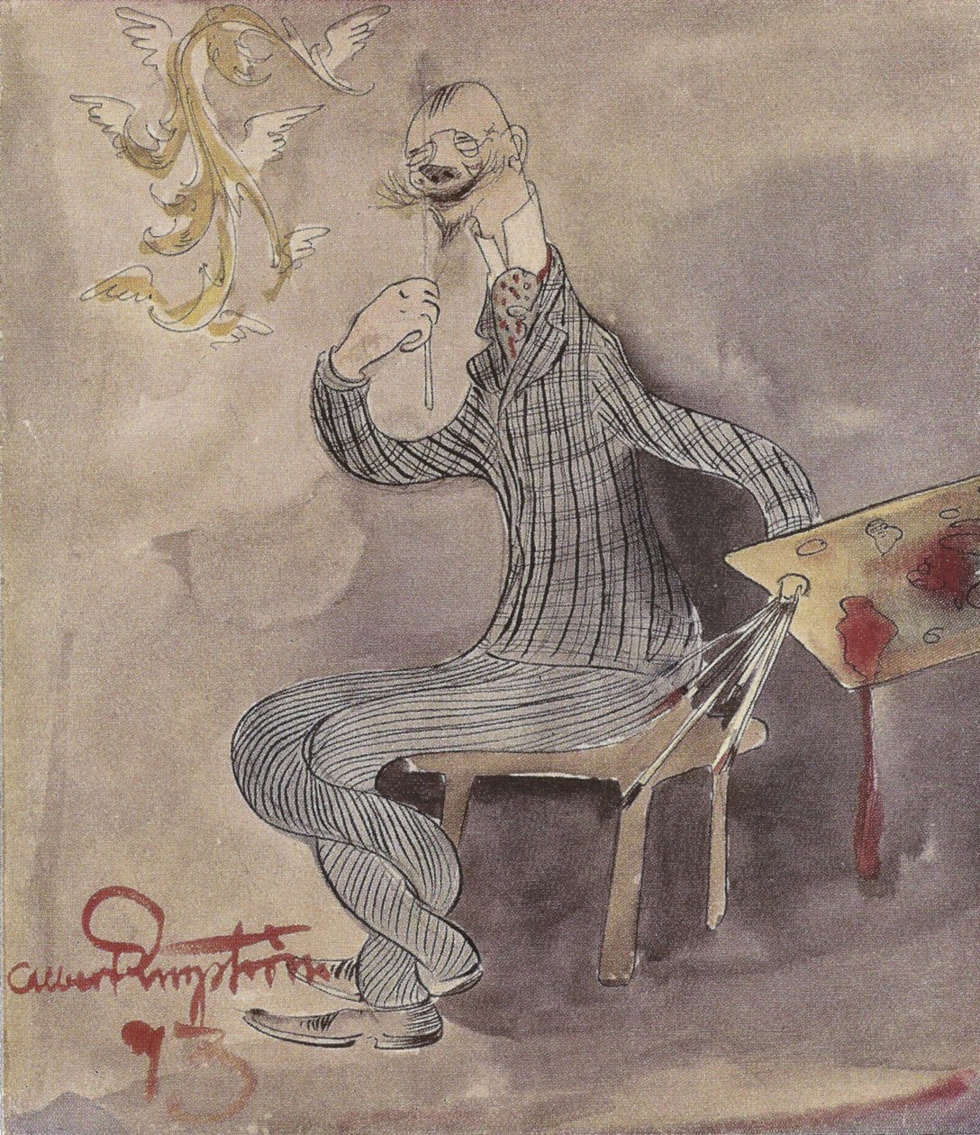 Caricature of Carl Larsson by Carl Larsson