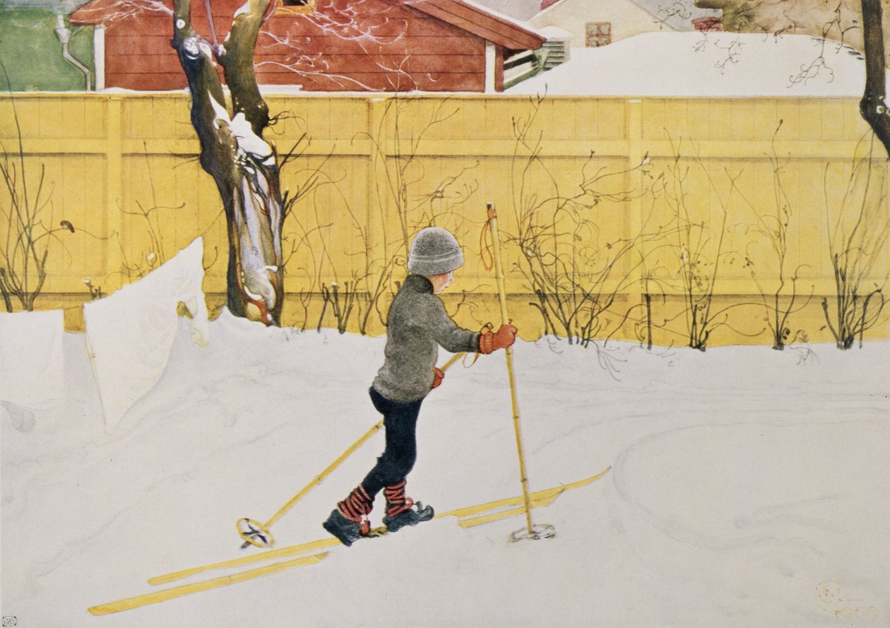 The Skier, c.1909 by Carl Larsson