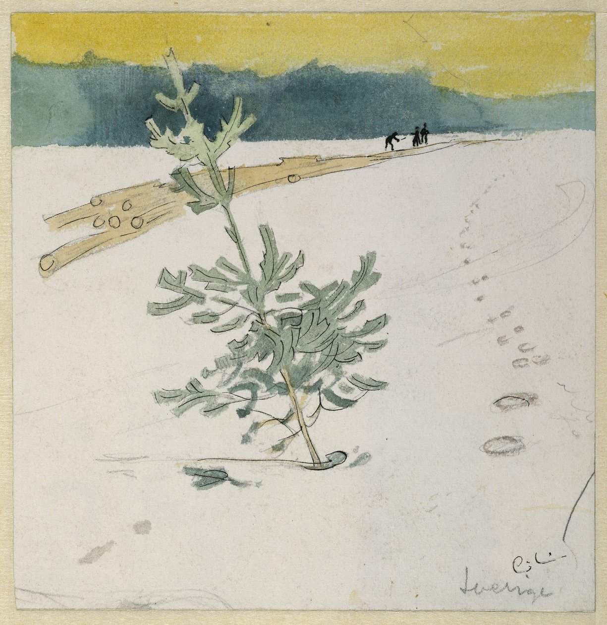 Winter Landscape by Carl Larsson