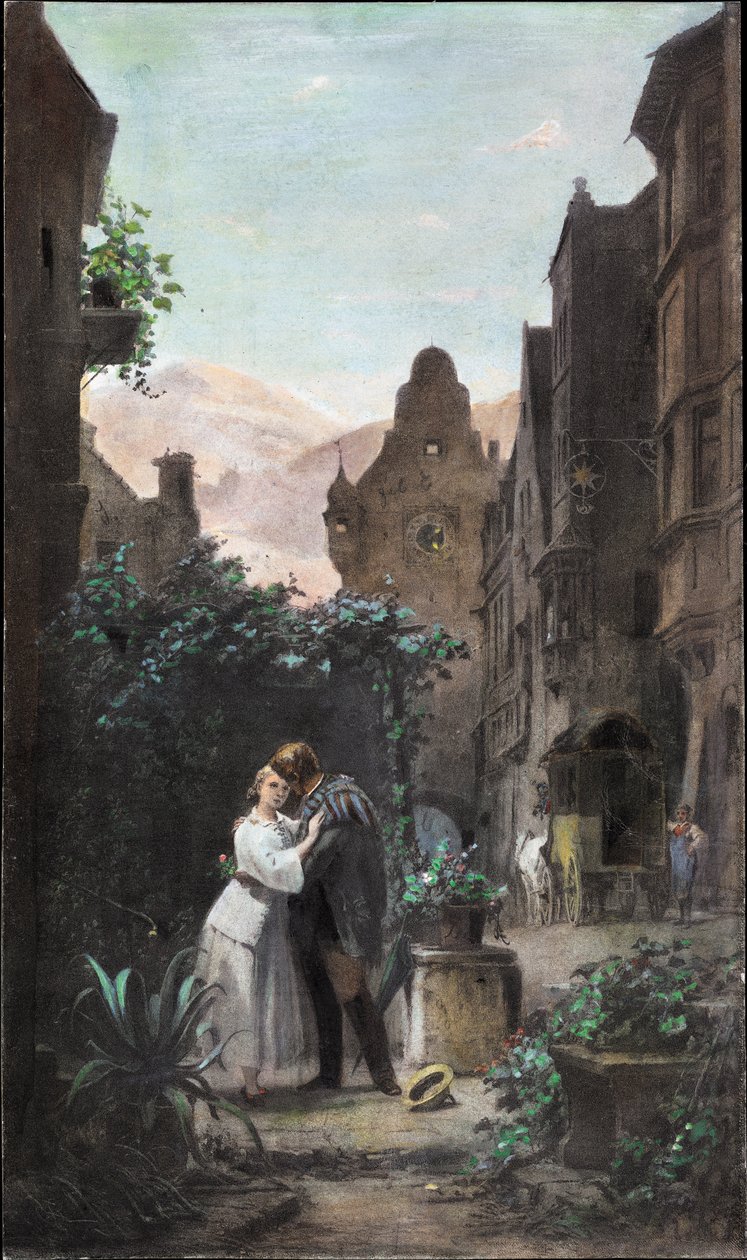 Farewell, 1855 by Carl Spitzweg