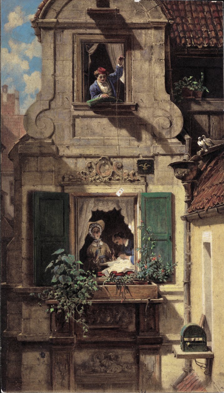 The Intercepted Love Letter, c. 1855-60 by Carl Spitzweg